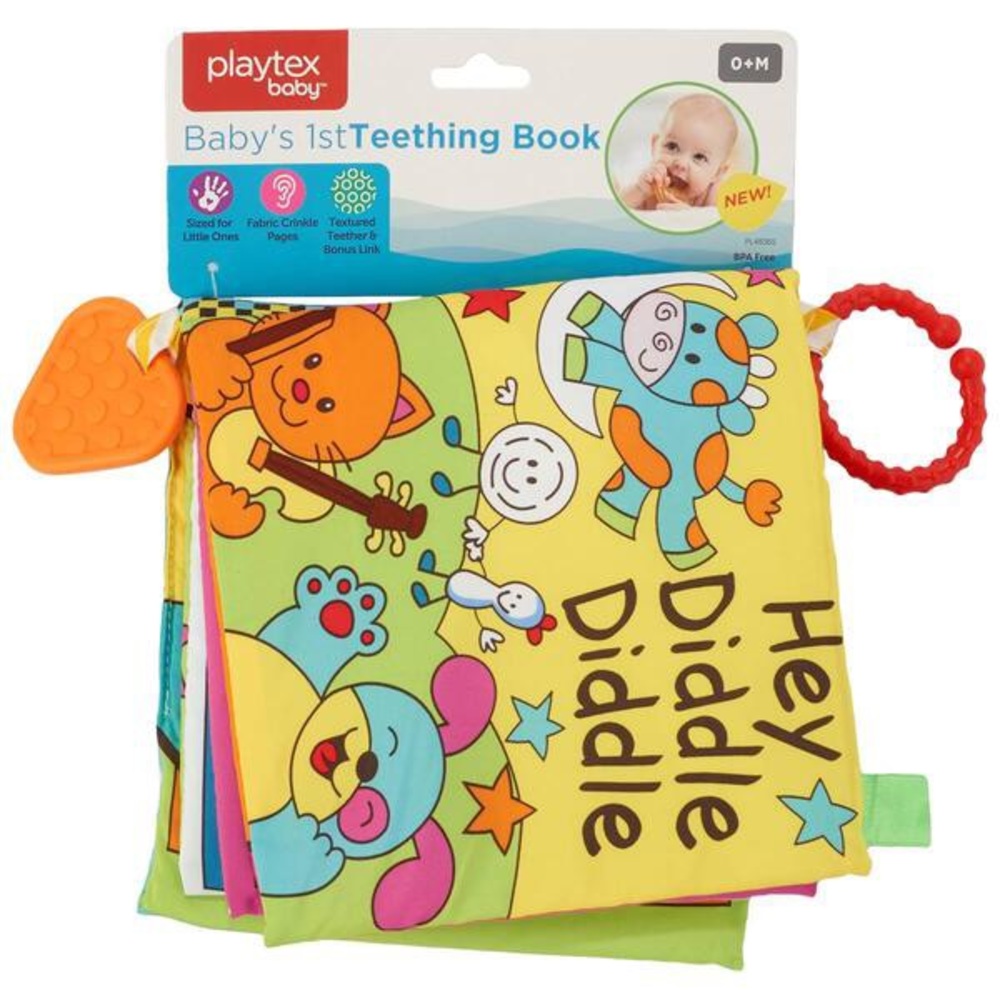 Playtex Baby Hey Diddle Diddle Soft Cloth Crinkle Teether Taggies Baby Book